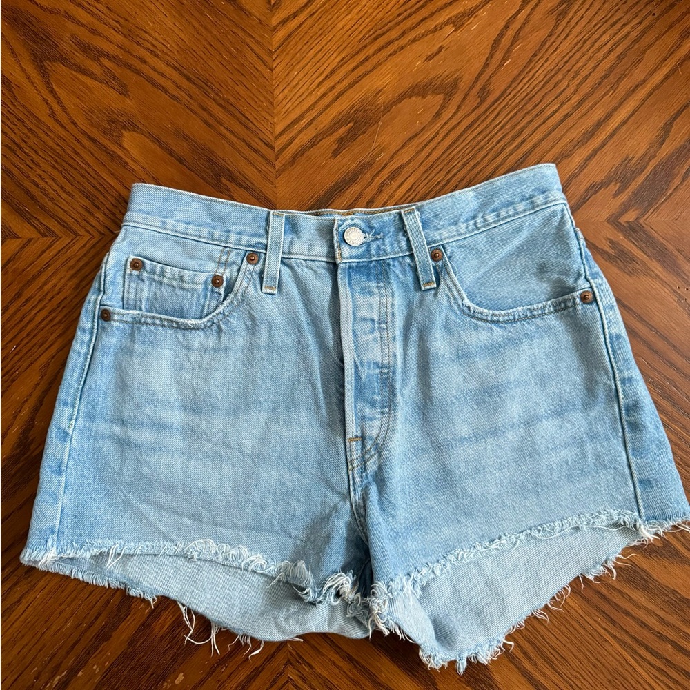 Levi's Light Blue Jean Shorts